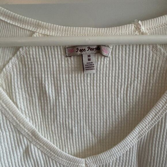 Free People Santa Clara Thermal Top in Alabaster (cream) Medium NEW with tags - Picture 7 of 9